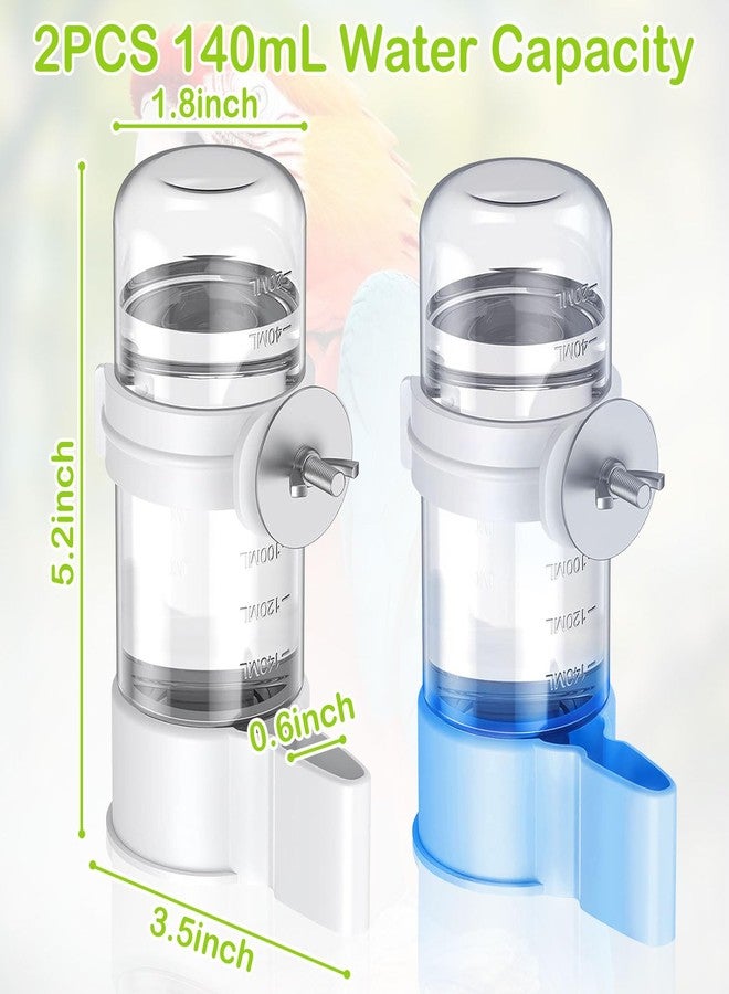 DAWZMR 2 PCS Automatic Bird Cage Water Dispenser, Parakeet Parrot Feeder Hanging Drinking - Image 2